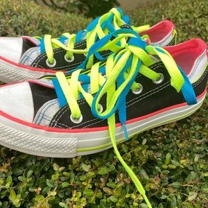 Converse Unisex Chuck Taylor Double Upper All Star Shoes‎ Neon / Black  M-4 W-6